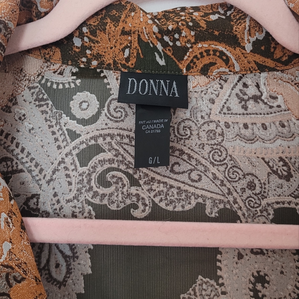 Sheer patterned button down - Picture 2 of 3